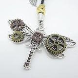 Dragonfly Drop Gears Steampunk Key Chain