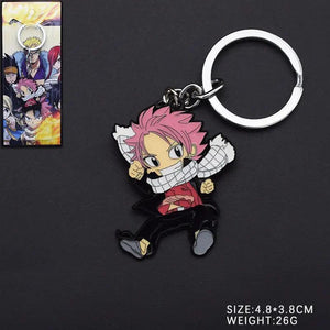 Fairy Tail Natsu Dragneel Metal Necklace Keychain Cosplay Jewelry Gift