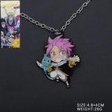 Fairy Tail Natsu Dragneel Metal Necklace Keychain Cosplay Jewelry Gift