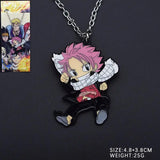 Fairy Tail Natsu Dragneel Metal Necklace Keychain Cosplay Jewelry Gift