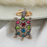 Crystal Tortoise Key Chain Women Handbag Rhinestone Lady Bag Trinket Wedding