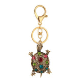 Crystal Tortoise Key Chain Women Handbag Rhinestone Lady Bag Trinket Wedding