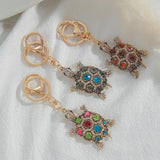 Crystal Tortoise Key Chain Women Handbag Rhinestone Lady Bag Trinket Wedding