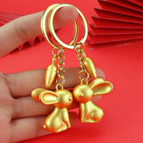 Zodiac Rabbit Blessings Carrot Keychain Rich Rabbit Key Ring