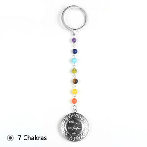 7 Chakra Magic Photo Pendant Key Chain Memory Floating Locket Couple Anniversary