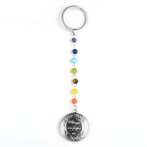 7 Chakra Magic Photo Pendant Key Chain Memory Floating Locket Couple Anniversary