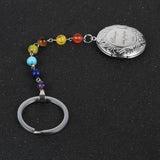 7 Chakra Magic Photo Pendant Key Chain Memory Floating Locket Couple Anniversary