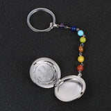 7 Chakra Magic Photo Pendant Key Chain Memory Floating Locket Couple Anniversary