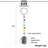 7 Chakra Magic Photo Pendant Key Chain Memory Floating Locket Couple Anniversary