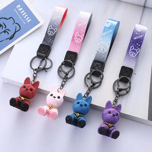 Color-Changed Puppy Bear Keychain Cartoon Resin Key Chain Gift