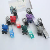 Color-Changed Puppy Bear Keychain Cartoon Resin Key Chain Gift