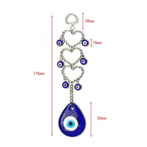 Evil Eye Heart Keychain Wall Hanging Car Bag Jewelry DIY