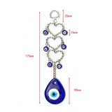 Evil Eye Heart Keychain Wall Hanging Car Bag Jewelry DIY