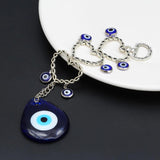 Evil Eye Heart Keychain Wall Hanging Car Bag Jewelry DIY