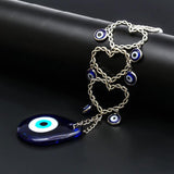 Evil Eye Heart Keychain Wall Hanging Car Bag Jewelry DIY