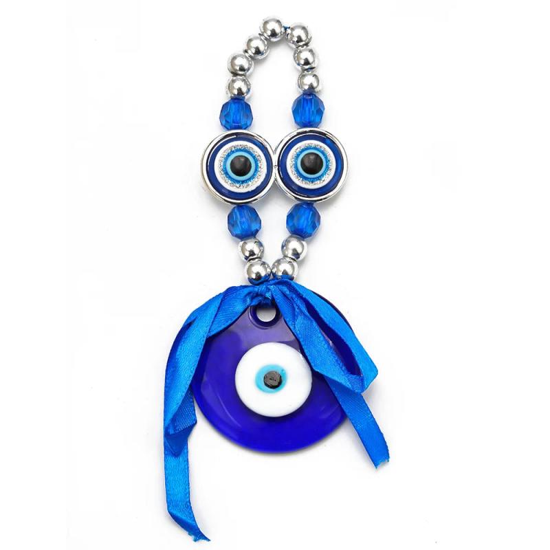 Evil Eye Pendant Keychain Silver Ring Car Keyring Jewelry EY6598