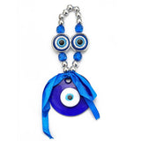 Evil Eye Pendant Keychain Silver Ring Car Keyring Jewelry EY6598