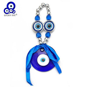 Evil Eye Pendant Keychain Silver Ring Car Keyring Jewelry EY6598