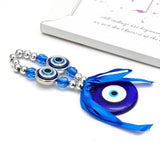 Evil Eye Pendant Keychain Silver Ring Car Keyring Jewelry EY6598