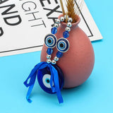 Evil Eye Pendant Keychain Silver Ring Car Keyring Jewelry EY6598