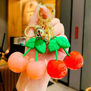 Cherry Keychain Creative Fruit Key Chain Girl Pendent Gift