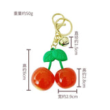 Cherry Keychain Creative Fruit Key Chain Girl Pendent Gift