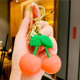 Cherry Keychain Creative Fruit Key Chain Girl Pendent Gift