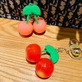 Cherry Keychain Creative Fruit Key Chain Girl Pendent Gift