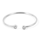Adjustable Rhinestone Cuff Bangle Men Women Bracelet Stainless Steel