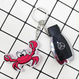 Acrylic Sea Animal Keychain Pendant Starfish Crab Whale Key Accessories