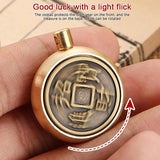 Vintage Copper Lucky Rope Keychain Brass Chinese Zodiac Animals Key Chain