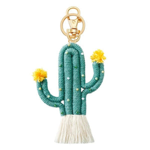 Cactus Keychain Wall Hanging Ornaments Tassel Bag Pendant