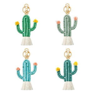 Cactus Keychain Wall Hanging Ornaments Tassel Bag Pendant