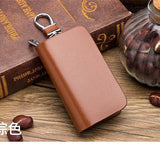 Leather Remote Control Car Keychain Smart Key Protector Cover