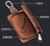 Leather Remote Control Car Keychain Smart Key Protector Cover