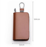 Leather Remote Control Car Keychain Smart Key Protector Cover