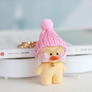 Cute Yellow Duck Doll Keychain with Hyaluronic Acid, Plush Bag Pendant