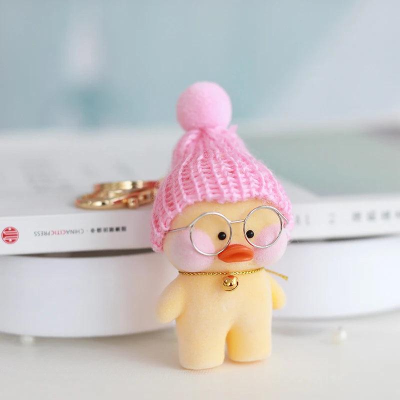 Cute Yellow Duck Doll Keychain with Hyaluronic Acid, Plush Bag Pendant