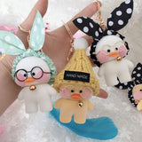Cute Yellow Duck Doll Keychain with Hyaluronic Acid, Plush Bag Pendant