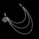 Pentagram Keychains Punk Rock Goth Jewelry
