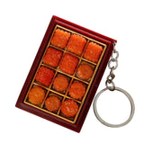 Chocolate Moon Cake Keychain for Women Men Holiday Car Key Accessory