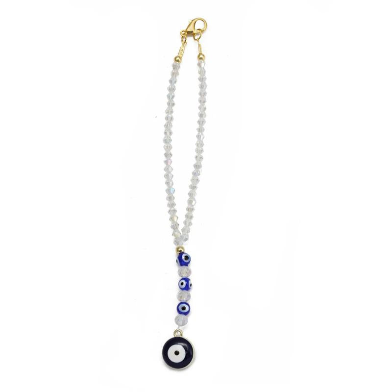 Lucky Eye Heart Round Pendant Wall Hanging Evil Eye Keychain
