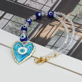 Lucky Eye Heart Round Pendant Wall Hanging Evil Eye Keychain