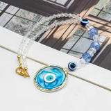 Lucky Eye Heart Round Pendant Wall Hanging Evil Eye Keychain