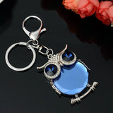 Rhinestone Owl Keychain Cartoon Bag Eagle Pendant K2229