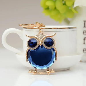 Rhinestone Owl Keychain Cartoon Bag Eagle Pendant K2229