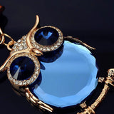 Rhinestone Owl Keychain Cartoon Bag Eagle Pendant K2229