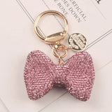 Rhinestone Bow Keychain Purse Car Rhinestone Key Chain Bag Decorative Alloy