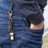 Retro Punk Style Whistle Pendant Key Alloy Bronze Mini Whistle Keychain