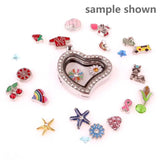 Heart Alloy Floating Charms Locket Keychain DIY Living Memory Locket Key Ring